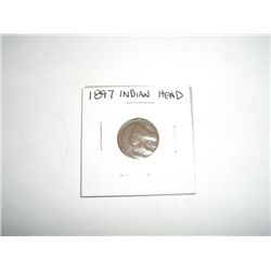 1897 Indian Head Penny *PLEASE LOOK AT PICTURE TO DETERMINE GRADE - COIN OUT OF SAFE DEPOSIT BOX & N