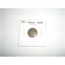 1901 Indian Head Penny *PLEASE LOOK AT PICTURE TO DETERMINE GRADE - COIN OUT OF SAFE DEPOSIT BOX & N