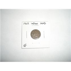 1902 Indian Head Penny *VERY FINE GRADE - COIN OUT OF SAFE DEPOSIT BOX*!!