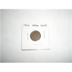 1904 Indian Head Penny *PLEASE LOOK AT PICTURE TO DETERMINE GRADE - COIN OUT OF SAFE DEPOSIT BOX & N