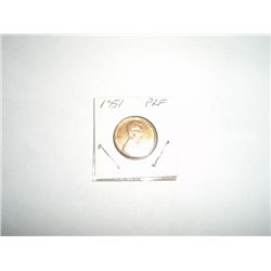 1951 RARE PROOF Lincoln Penny *RARE PROOF GRADE RED BOOK VALUE $70+ - COIN OUT OF SAFE DEPOSIT BOX*!