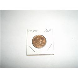 1955 RARE PROOF Lincoln Penny *RARE PROOF GRADE - COIN OUT OF SAFE DEPOSIT BOX*!!