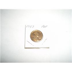 1957 RARE PROOF Lincoln Penny *RARE PROOF GRADE - COIN OUT OF SAFE DEPOSIT BOX*!!