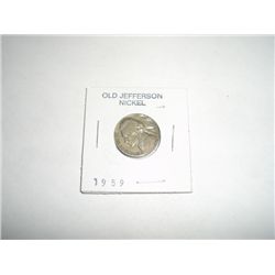 1959 Jefferson Nickel *PLEASE LOOK AT PICTURE TO DETERMINE GRADE - COIN OUT OF SAFE DEPOSIT BOX & NO