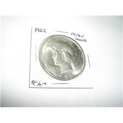 1922 Peace Silver Dollar *RARE MS-64 HIGH GRADE*!!