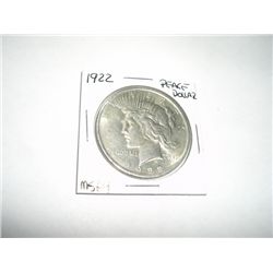 1922 Peace Silver Dollar *RARE MS-64 HIGH GRADE*!!