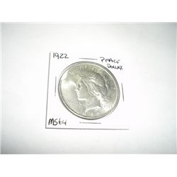 1922 Peace Silver Dollar *RARE MS-64 HIGH GRADE*!!