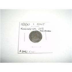 1880 1 Cent Koningijk Der Nederlanden *EXTREMELY RARE COIN*!!