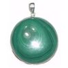 Image 1 : Malachite EXTRA Large Pendant set in Solid Sterling Silver *STAMPED .925* Mounting!! Total weight of