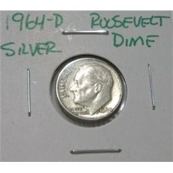 1964-D Roosevelt Silver Dime *PLEASE LOOK AT PICTURE TO DETERMINE GRADE - COIN OUT OF SAFE DEPOSIT B