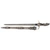 Image 1 : Superb Exhibition Grade French Hunting Sword with Finely Engraved Silver Sheath and Figural Silver H