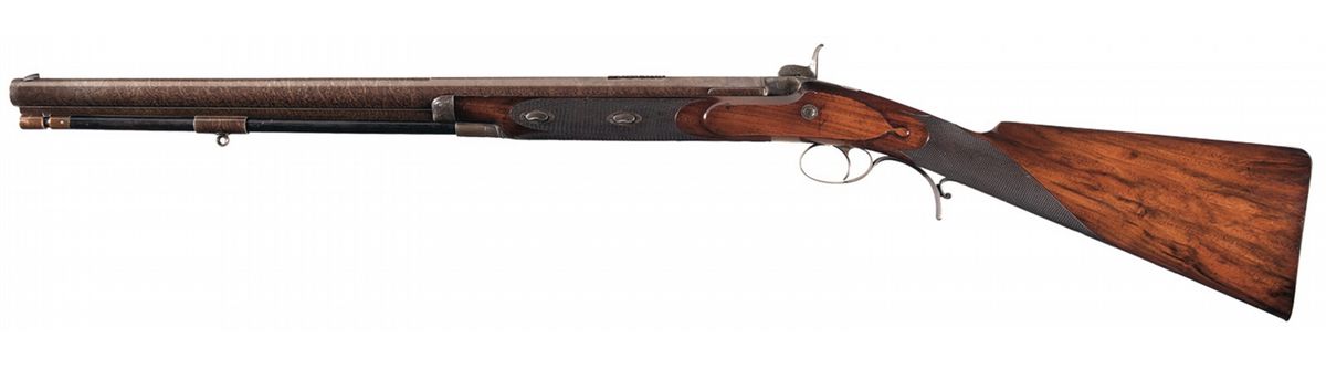Jacob Gross Rifle Extraordinary Exhibition Engraved W.& C. Scott Jacob Percussion Rifle ...