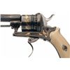 Image 3 : Gold Inlaid European Pinfire Revolver with Ivory Grips and Soviet Cossack Sword