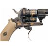 Image 4 : Gold Inlaid European Pinfire Revolver with Ivory Grips and Soviet Cossack Sword