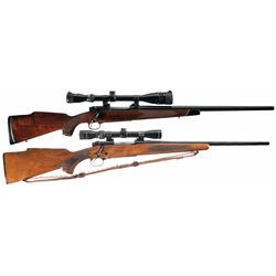 Two Winchester Model 70 Bolt Action Rifles