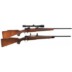 Two Winchester Model 70 Bolt Action Rifles