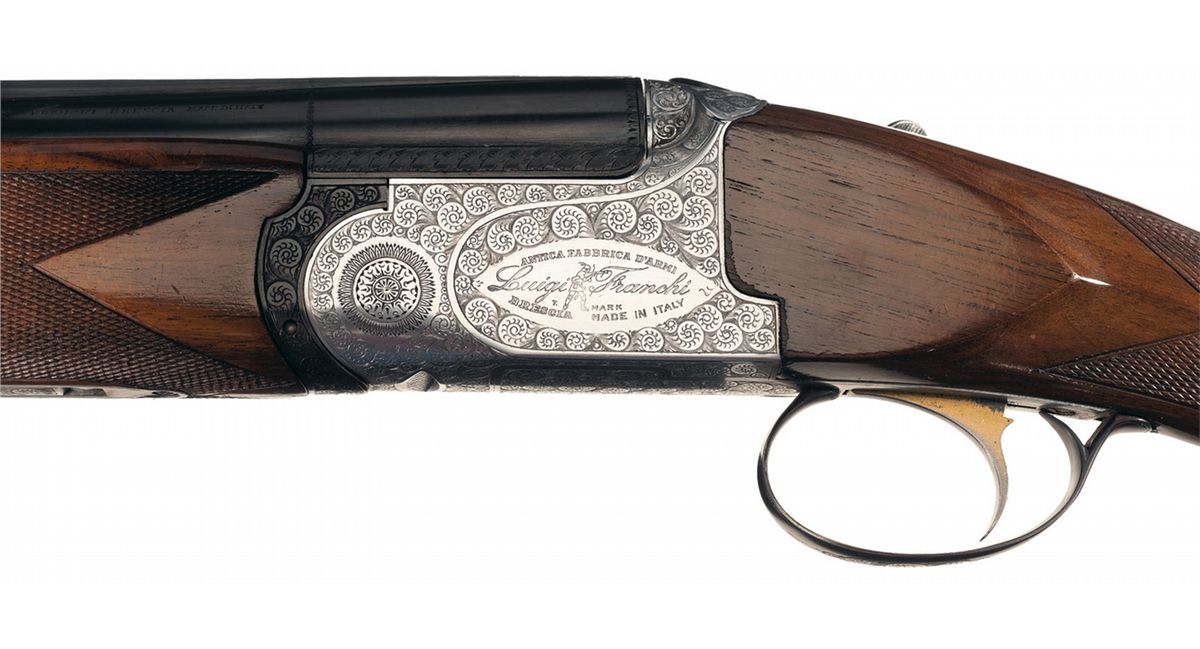 Engraved L. Franchi Alcione Over/Under Shotgun with Case