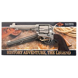 Engraved F.LLI Pietta Model 1873 Single Action Revolver with Box
