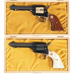 Two Cased Colt Single Action Frontier Scout Commemorative Revolvers