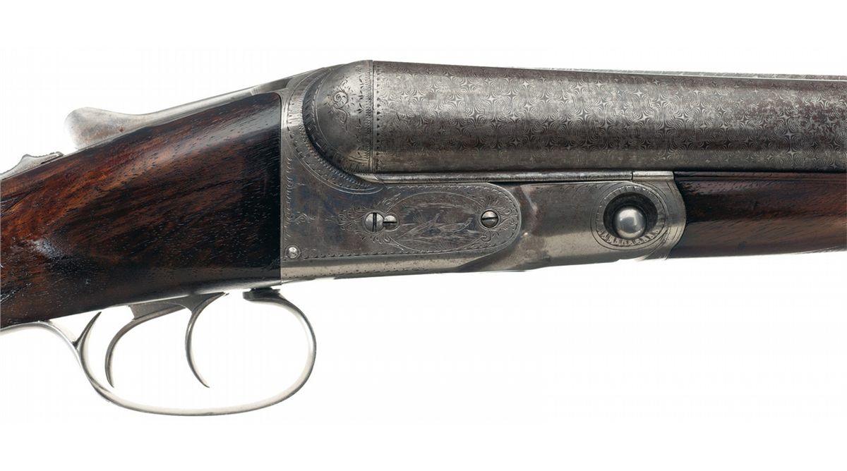 2 Guage Shotgun 4 Parker Grade 2 Damascus Double Barrel Hammerless 10 Gauge Shotgun