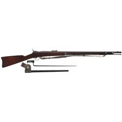 Rare Documented U.S. Springfield Lee Vertical Action Model 1875 Trapdoor Rifle with Bayonet