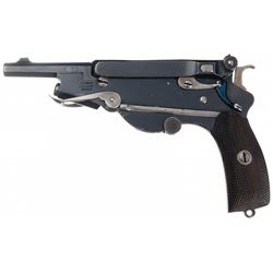 Outstanding Conditioned Rare Theodore Bergmann Model 1896 Number 2 Semi-Automatic Pistol with Origin