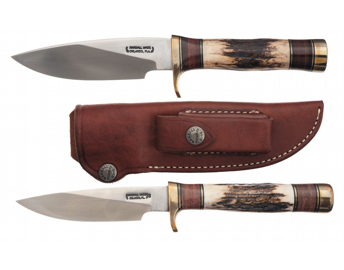 Two Randall Stag Handle Knives