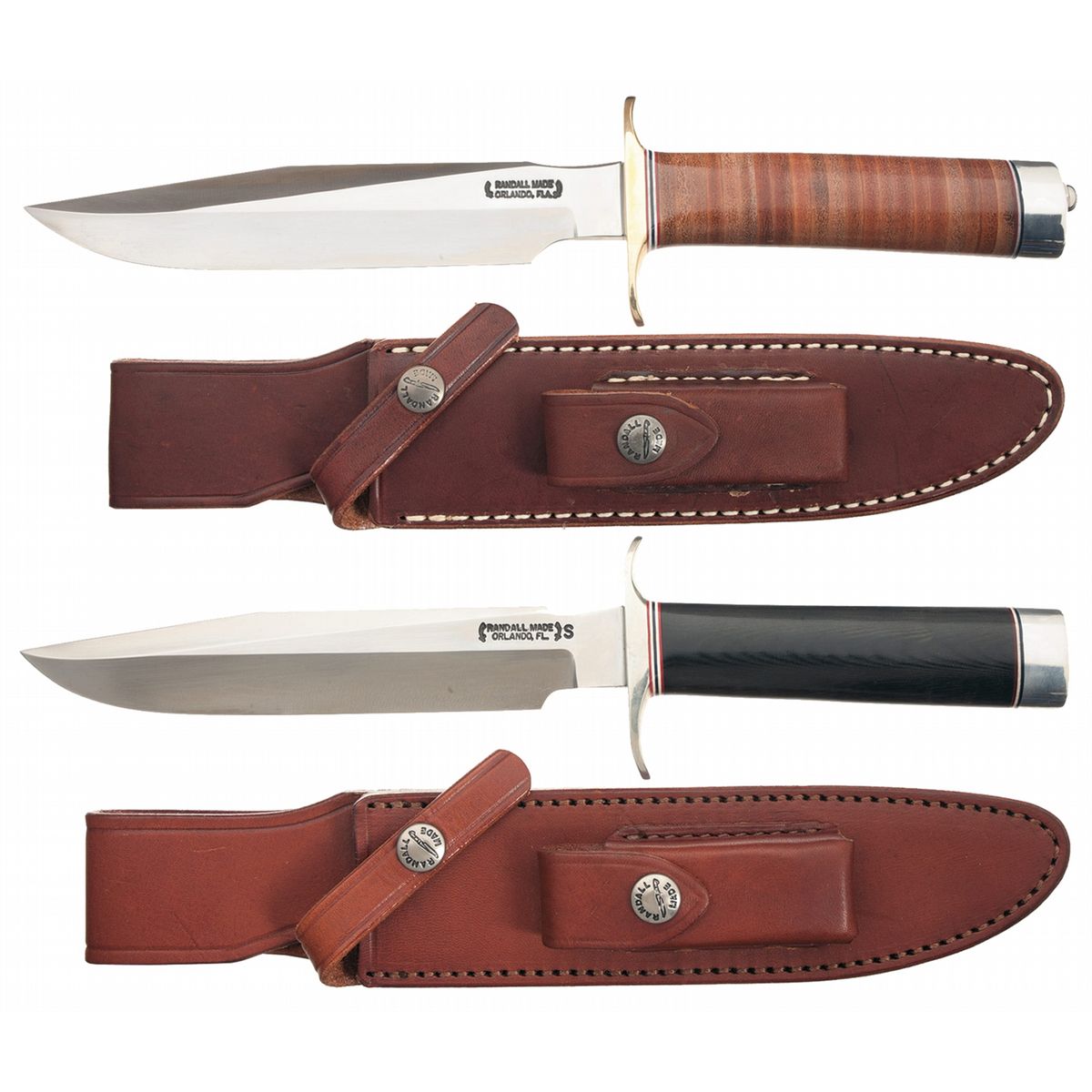 Two Randall Model 1-7 Knives with Sheaths