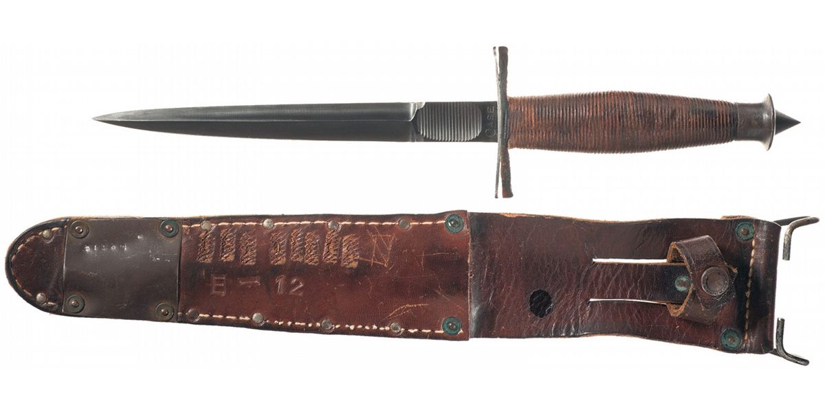 Scarce WWII Case V42 Command Knife and Scabbard