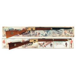 Two Boxed Winchester Model 94 Commemorative Lever Action Rifles