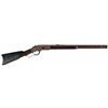 Image 1 : Attractive Engraved Winchester Model 1873 Lever Action Rifle and an Ivory Tusk Handled Magnifying Gl