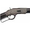 Image 4 : Attractive Engraved Winchester Model 1873 Lever Action Rifle and an Ivory Tusk Handled Magnifying Gl