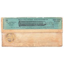 Vintage Box of Winchester 50-110-300 Express Cartridges for Model 1886 Rifle
