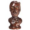 Image 1 : Rare Folk Art Carved 19th Century Wood President Abraham Lincoln Bust Signed "CP"