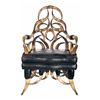 Image 5 : Extraordinary 19th Century Steer Horn Chair with Relief Carved Decoration