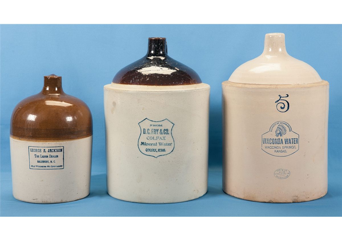 Collector's Lot of Three Pottery Jugs