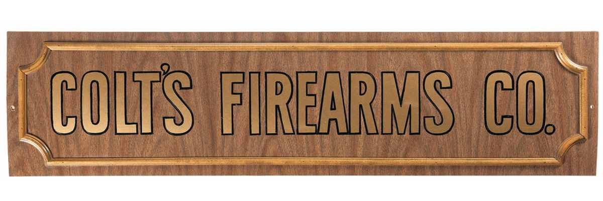 Colt Collection Sign from the Robert Q. Sutherland Collection with ...