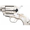 Image 2 : Excellent Extremely Rare Nickel Plated Colt Buntline Special Single Action Revolver with Pearl Grips