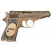 Image 8 : Outstanding Factory Cased Gold Plated and Relief Engraved SA Presentation Walther Model PP Pistol At
