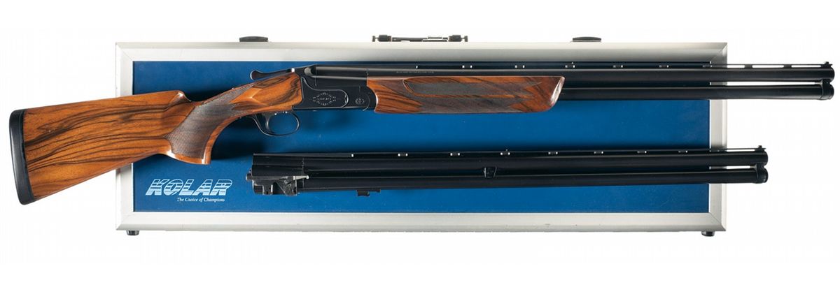Cased Kolar Over/Under Shotgun with Carrier Barrel and Three Sub-Gauge ...