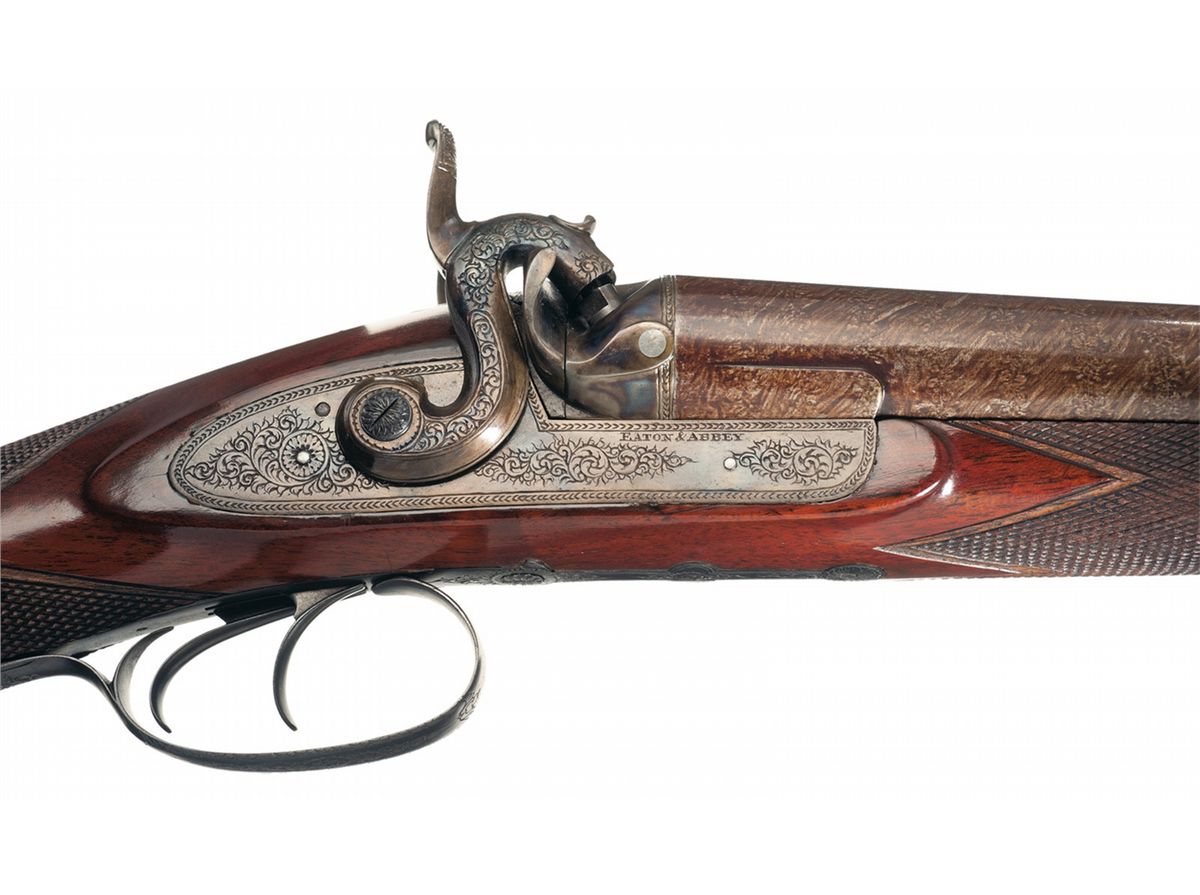 Eaton & Abbey Double Barrel Side Lock Hammer 10 Gauge Shotgun