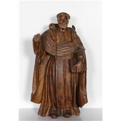 Monk, Hand-Carved Wood Sculpture