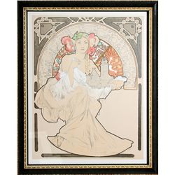 Alphonse Mucha, Lovely Protector, Lithograph Poster