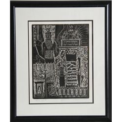 Alexander Raymond Katz, Sacred Things, Mishna Portfolio, Woodcut