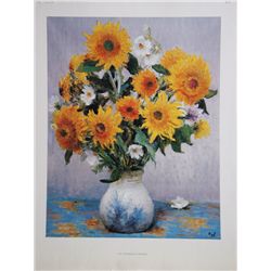 Marcel Dyf, Tournesols a Tapis Blue, Poster