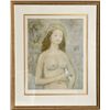 Image 1 : Marcel Vertes, Nude with Bird, Lithograph