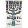 David Klein, TWA Travel Poster - Israel, Lithograph Poster