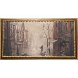 Jorge Braun Tarallo, Street Scene, Oil Painting