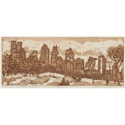 Jack Bilander, New York Central Park, Etching