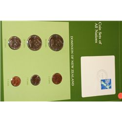 Dominion of New Zealand; Coin Sets of All Nations W/Stamp dated 1984